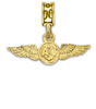 Military Jewelry, Military Charms, Navy, USN, Military Gifts, Naval Air Crew Charm gold
