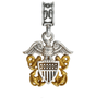 Military Jewelry, Military Charms, Navy, USN, Military Gifts, Navy Officer Crest Charm