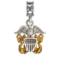 Military Jewelry, Military Charms, Navy, USN, Military Gifts, Navy Officer Crest Charm