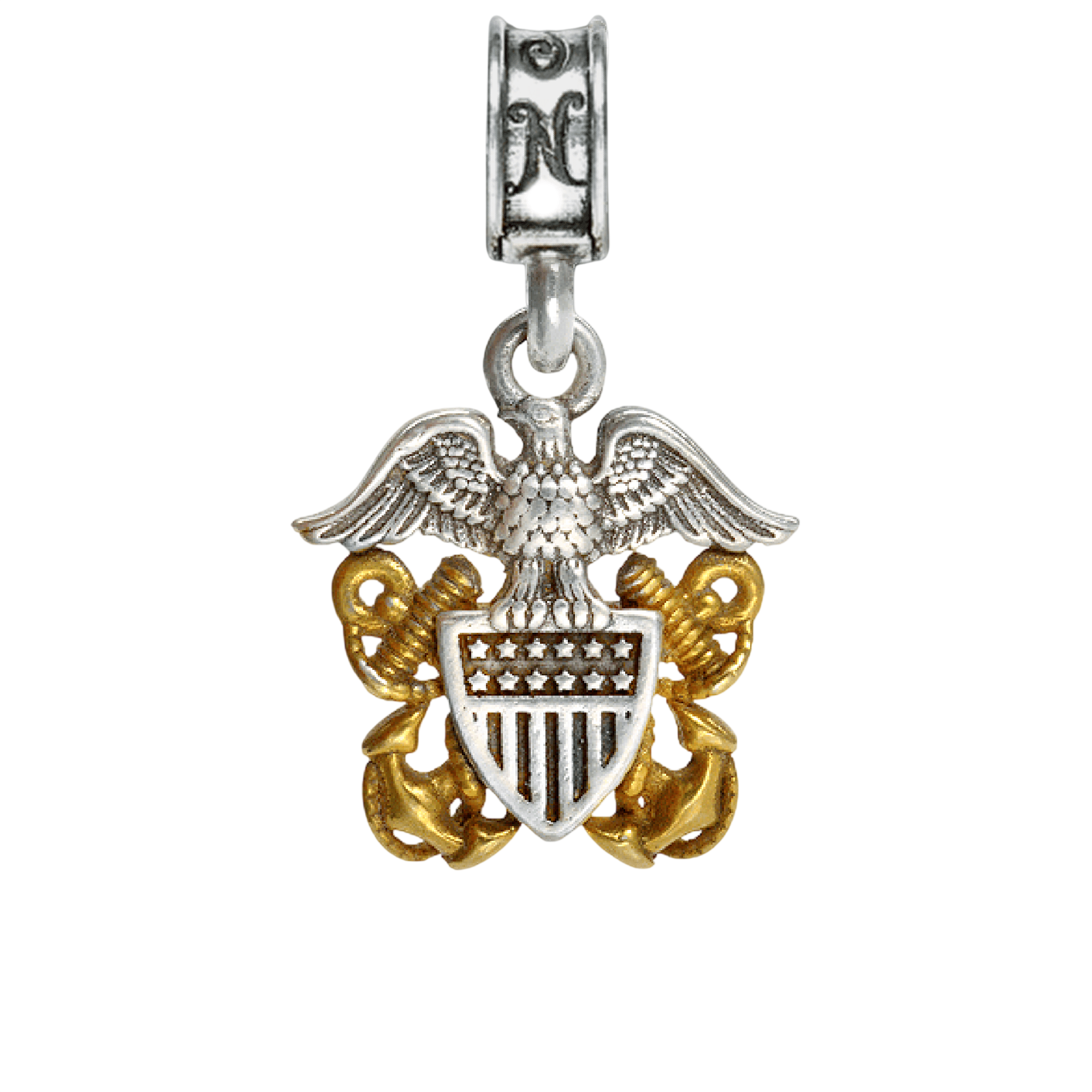 Military Jewelry, Military Charms, Navy, USN, Military Gifts, Navy Officer Crest Charm