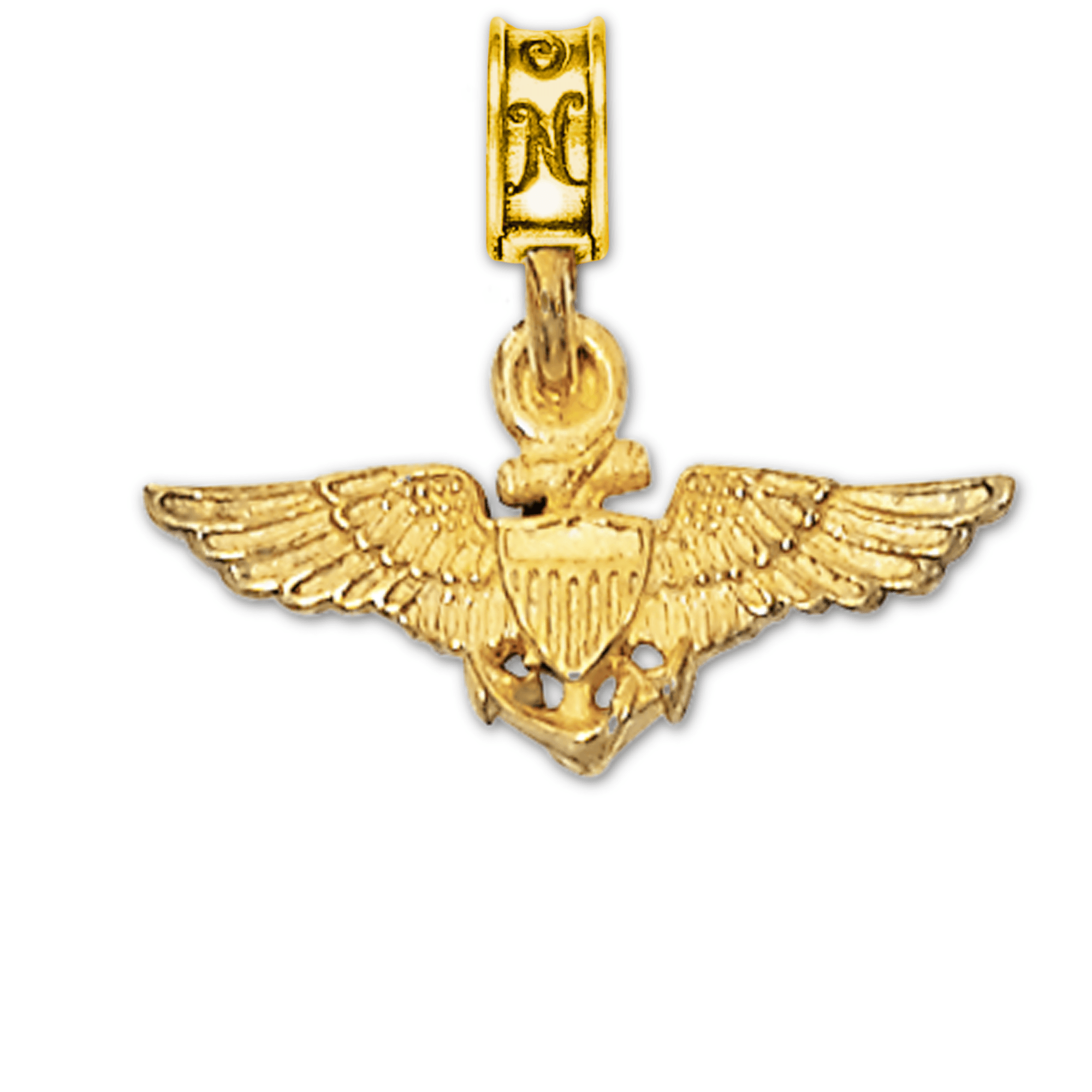 Military Jewelry, Military Charms, Navy, USN, Military Gifts, Naval Aviation Wings Charm Gold