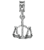 Military Jewelry, Military Charms, Military Gifts, Scales of Justice Charm, JAG Charm