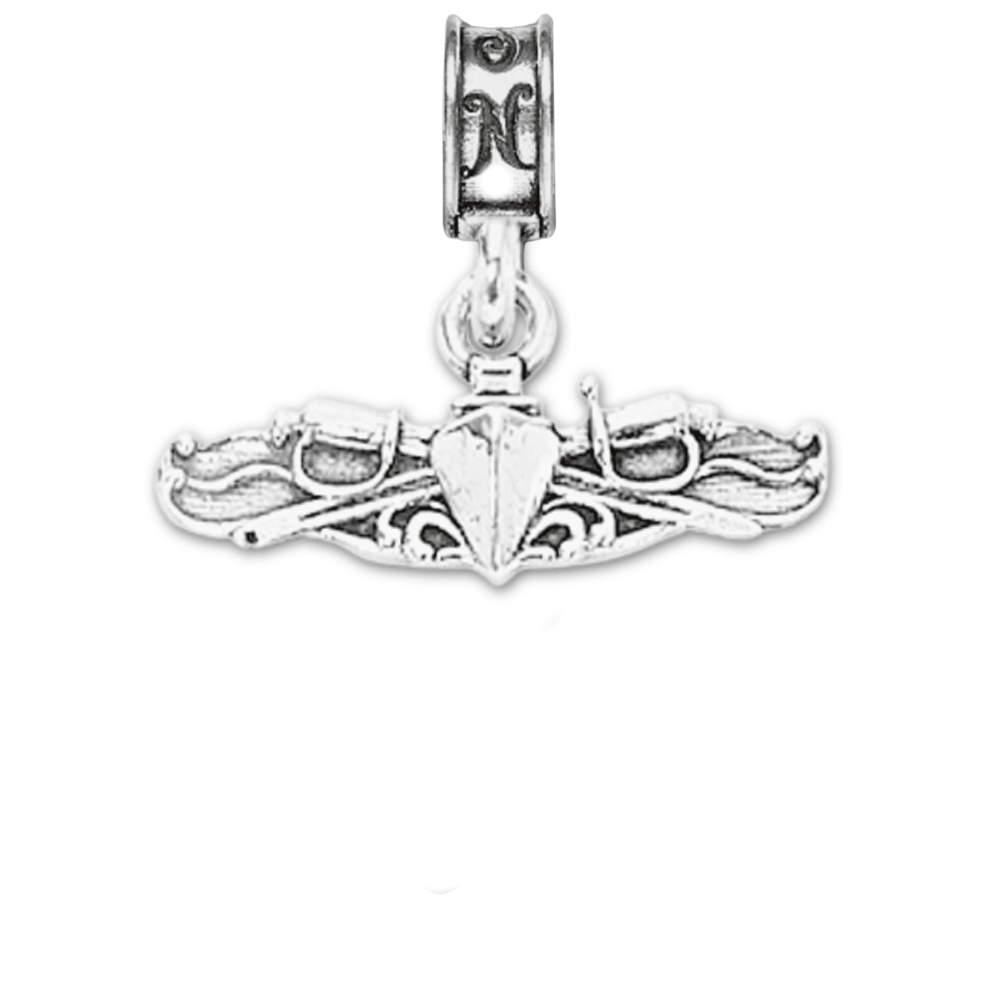 Military Jewelry, Military Charms, Navy, USN, Military Gifts, Surface Warfare Officer Silver