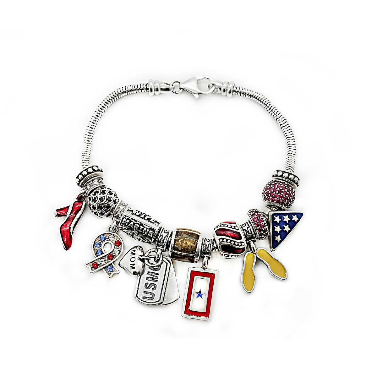 Blue Star Flag Charm