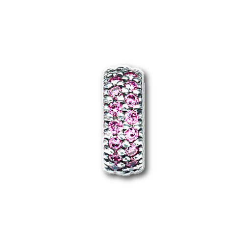 Pink Pave Bead Charm