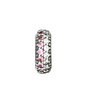 Pink and White Stripe Pave, Charm Bracelet, Spacer, Bead