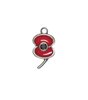 Military Jewelry, Military Charms, Military Gifts, Charm on a charm Poppy Charm