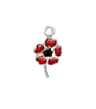 Military Jewelry, Military Charms, Military Gifts, Charm on a charm poppy flower charm