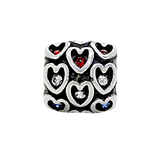 Military Charms, Patriotic Spacer, Red, White Blue Spacer