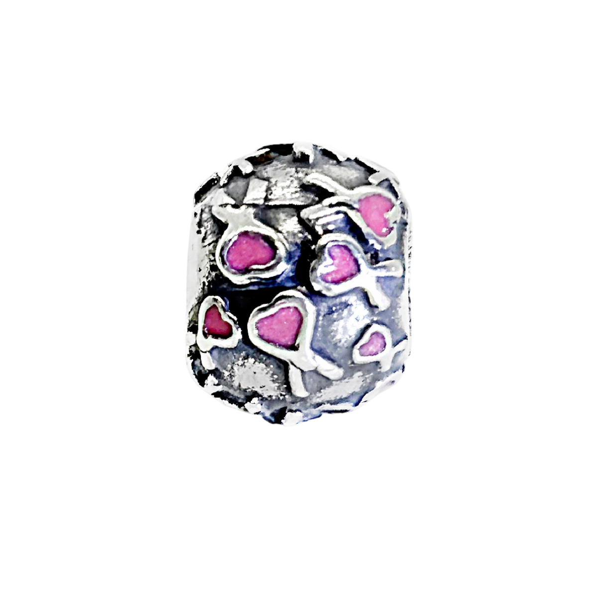 Pink Ribbons Bead Spacer