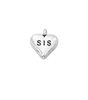 Charm on a charm Heart sister Sis Charm