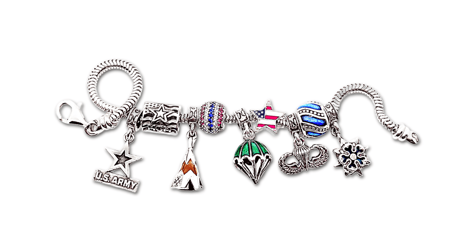 Patriotic Star Bead Charm