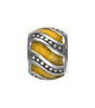 Swirl Gold Bead Charm