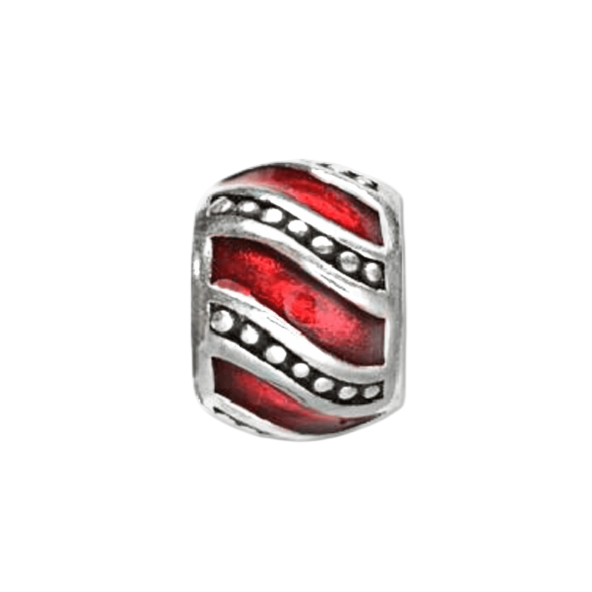 Swirl Red Bead Charm