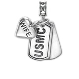 USMC, Marine Dog Tag, Marine Corps Charm, Dog Tag, Marine Wife
