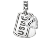 USMC, Marine Dog Tag, Marine Corps Charm, Dog Tag, Marine Brat