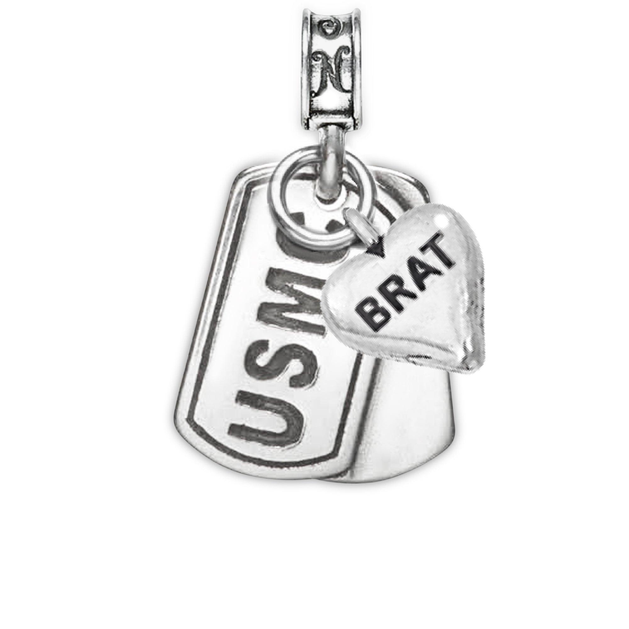 USMC, Marine Dog Tag, Marine Corps Charm, Dog Tag, Marine Brat