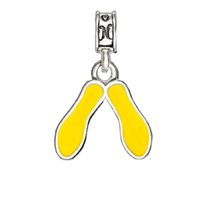Sterling silver Yellow Footprints Marine Boot Camp Charm