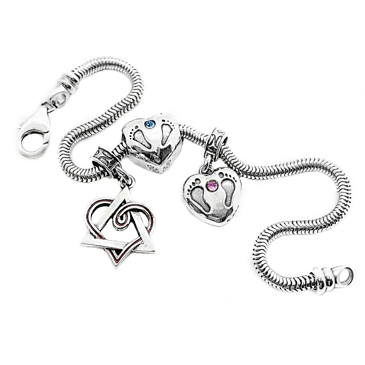 Baby Footprint Girl Dangle Charm