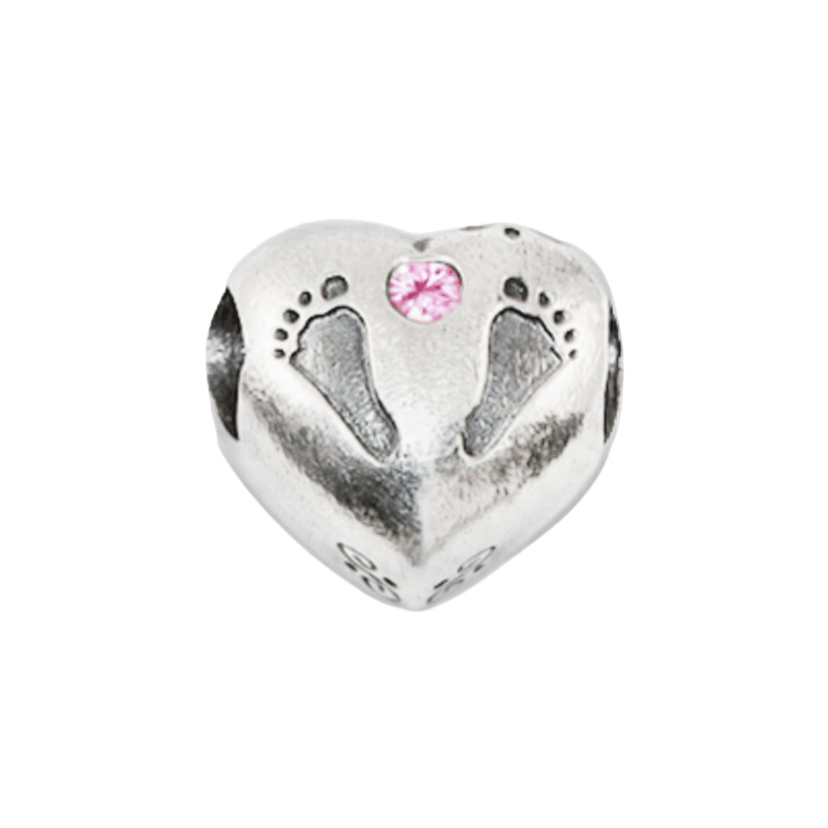 Baby Footprint Girl Bead Charm