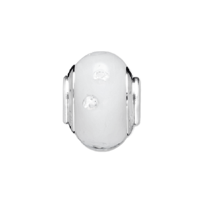 White Color My World Bead Charm