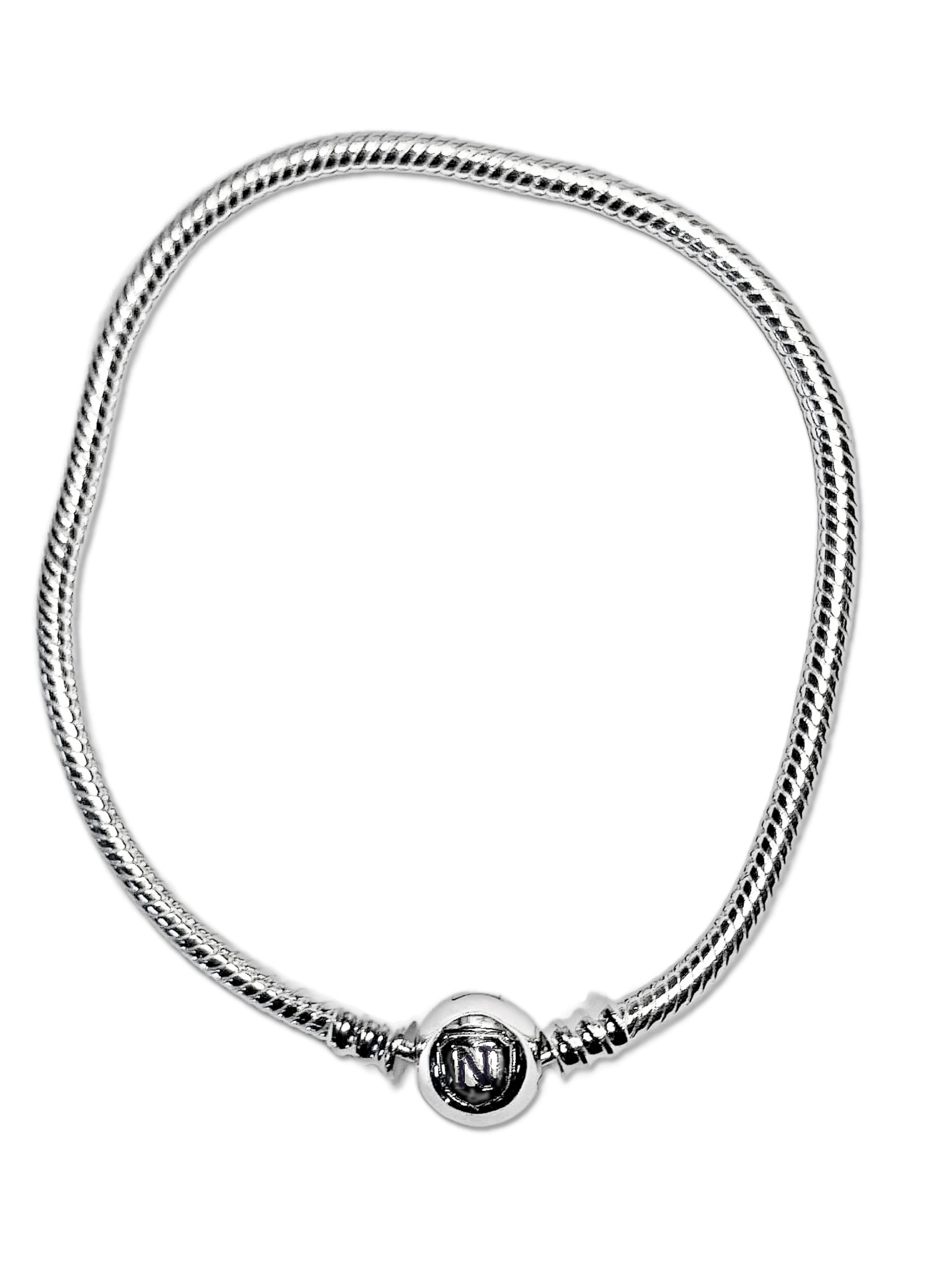 Sterling Silver Clip Clasp Charm Bracelet