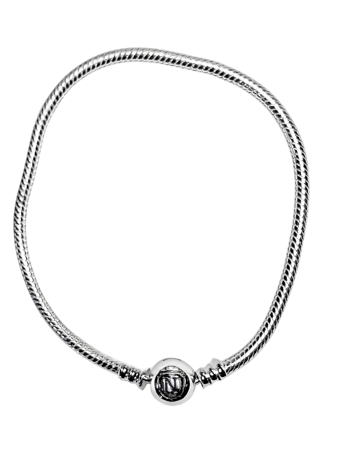 Sterling Silver Clip Clasp Charm Bracelet
