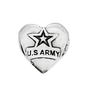 Army Hero at Heart Sterling Silver Charm