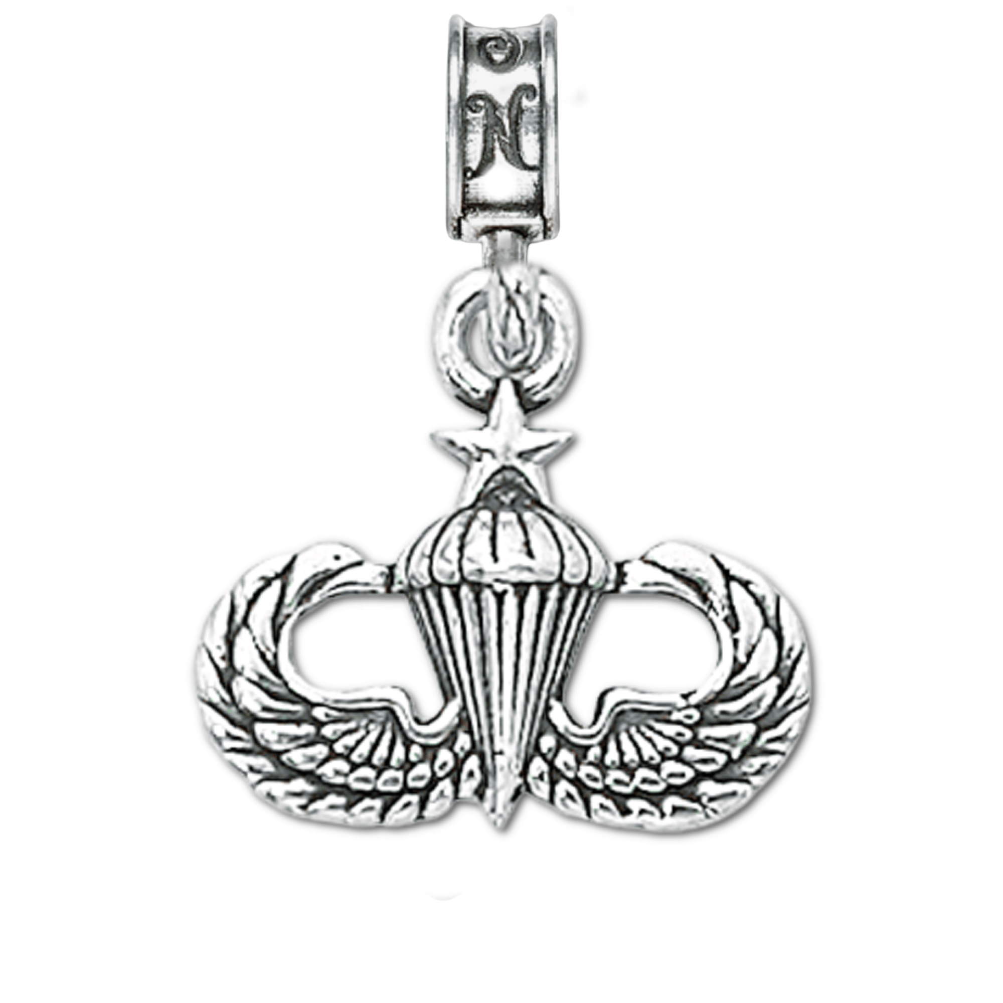 Military Jewelry, Military Charms, Military Gifts, Jump Wings Senior Charm
