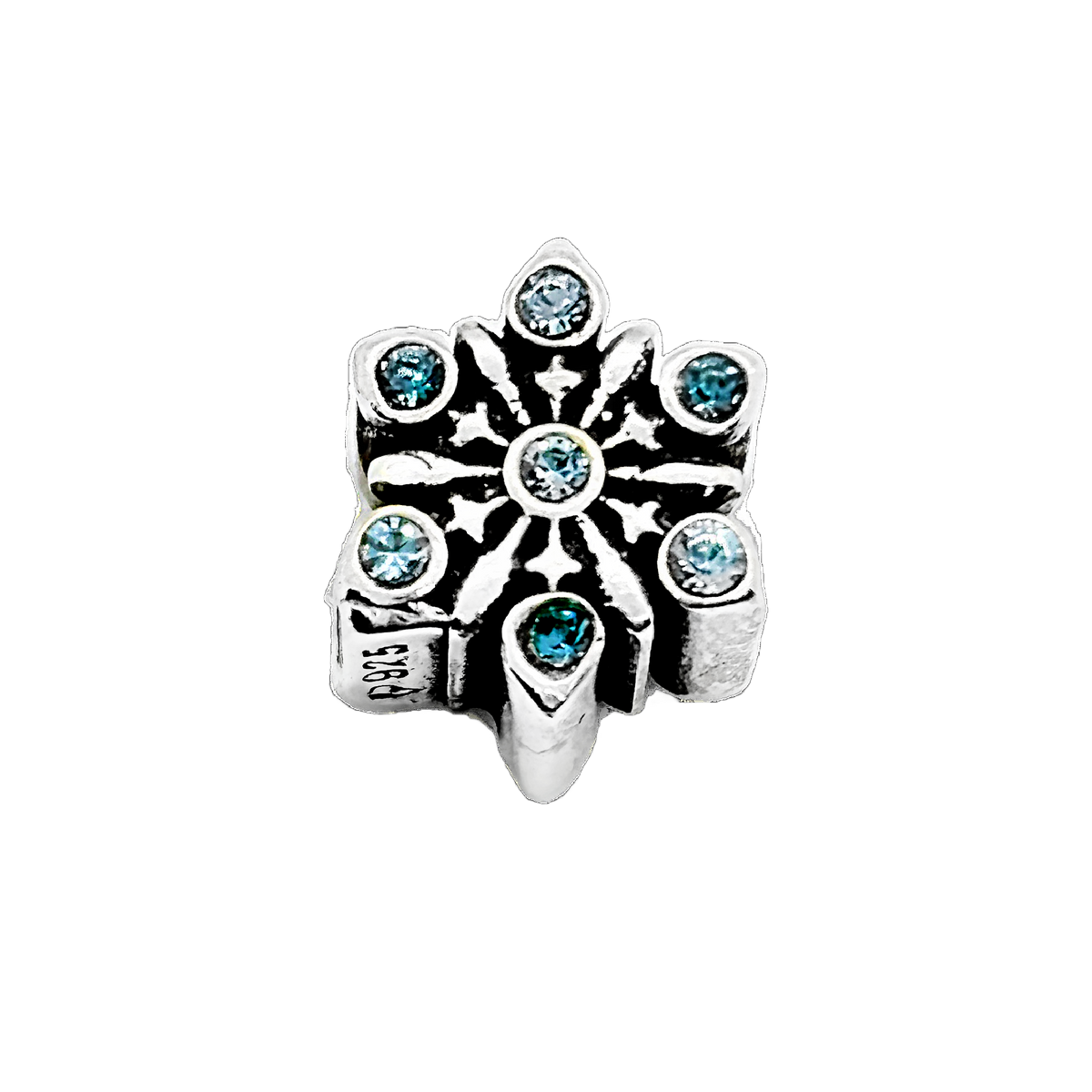 Qanik Blue Snow Bead Charm