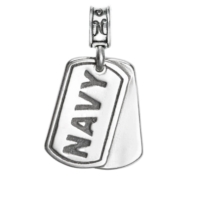Navy Dog Tag Charm