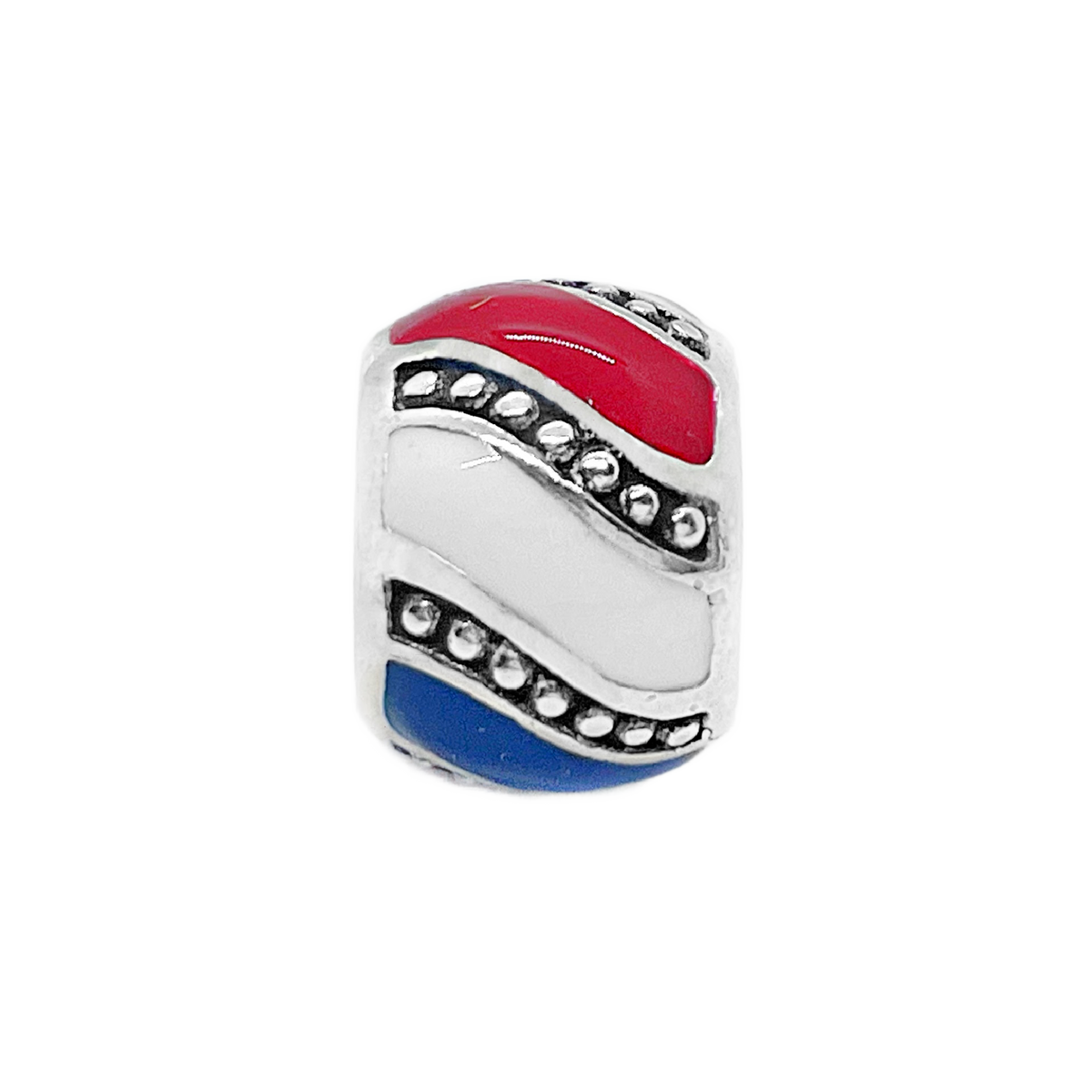 Swirl Patriotic Bead Charm