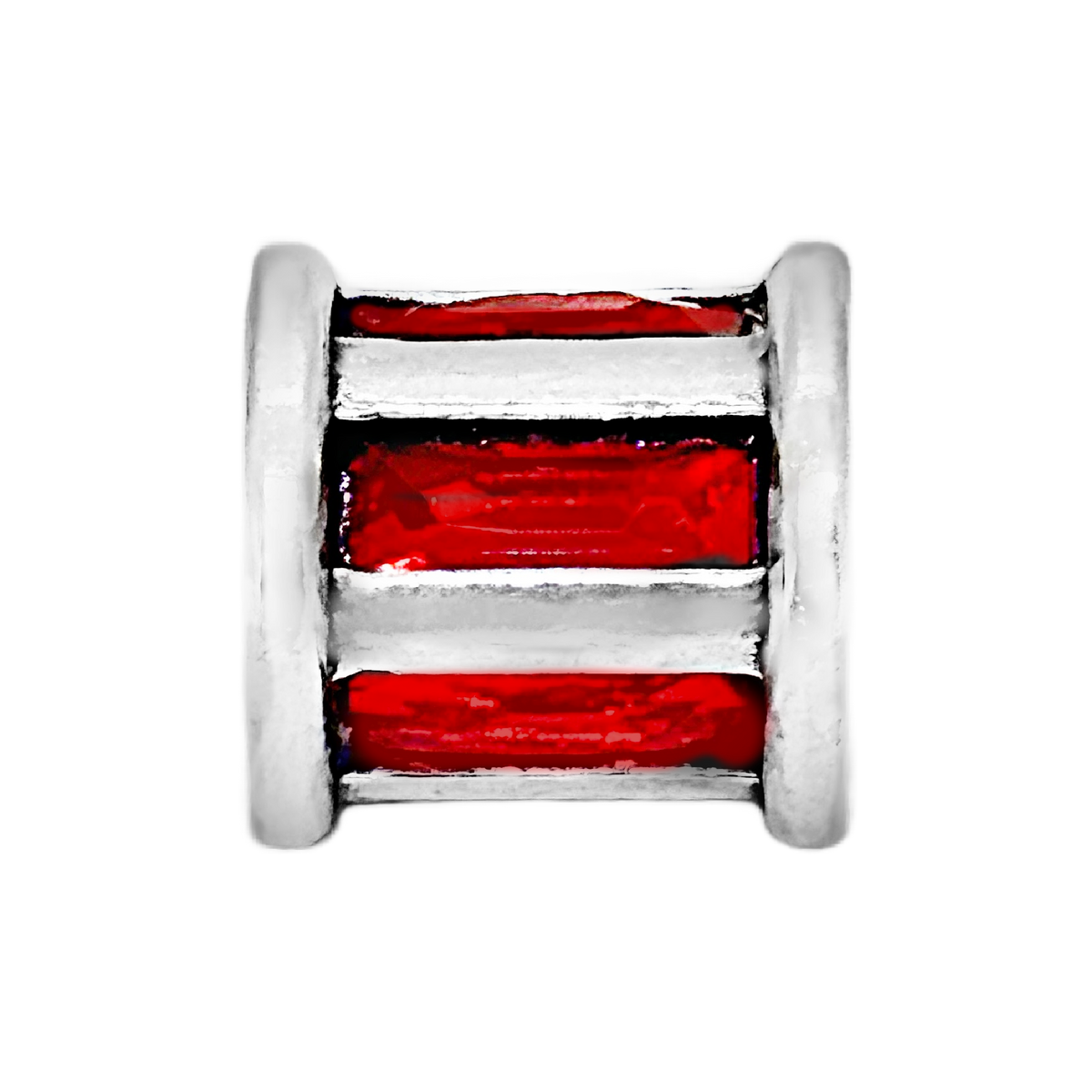 Bright Stripe Bead Charm