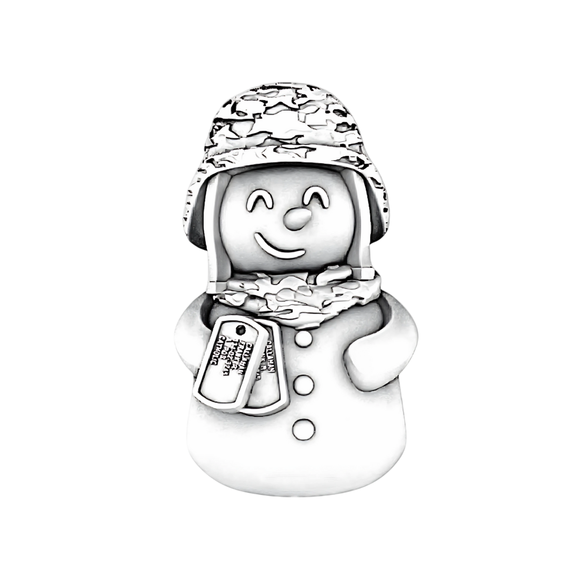 Winter Warrior (Snowman) Sterling Silver Charm
