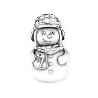 Winter Warrior (Snowman) Sterling Silver Charm
