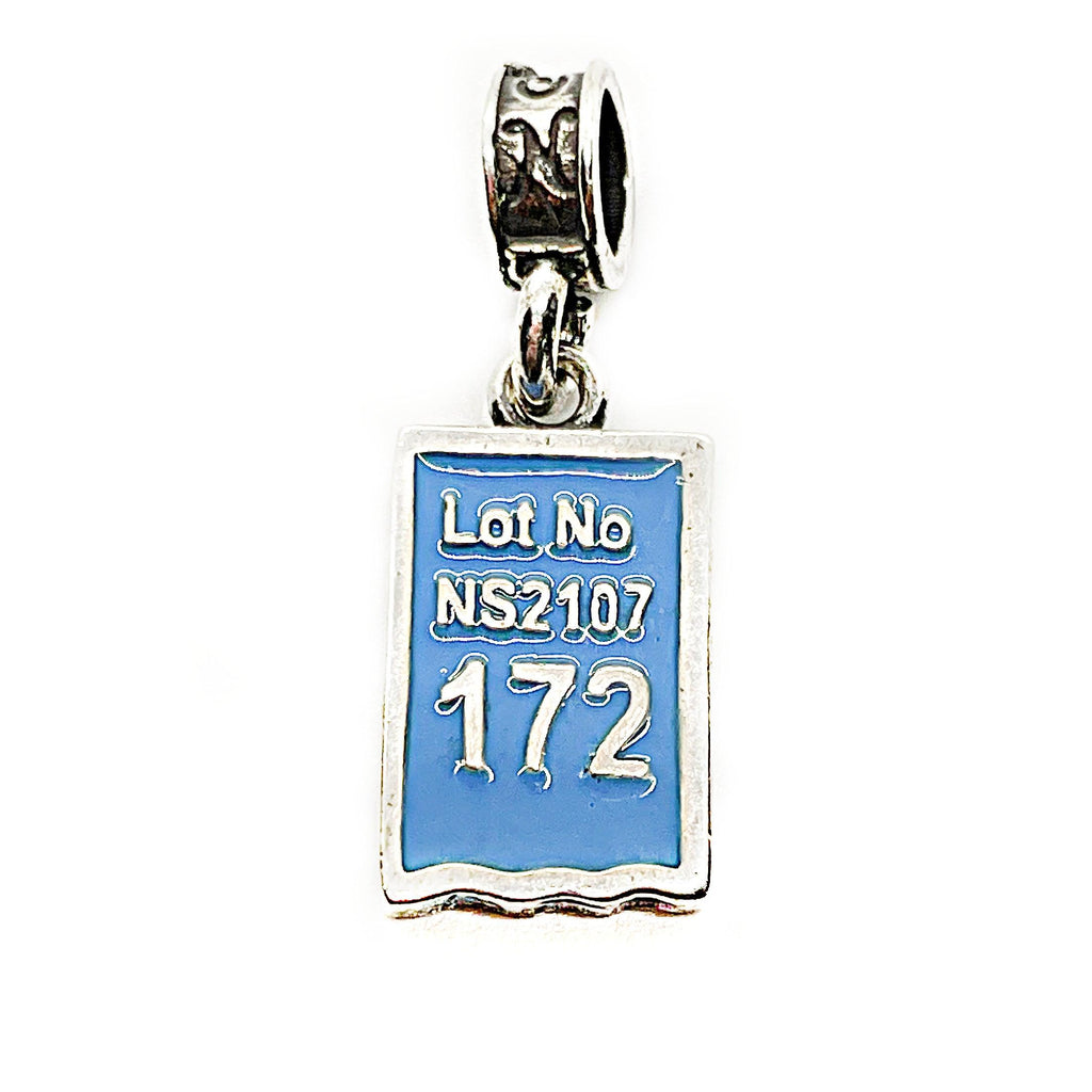 Military Jewelry, Military Charms, Military Gifts, Moving Place Tag Blue