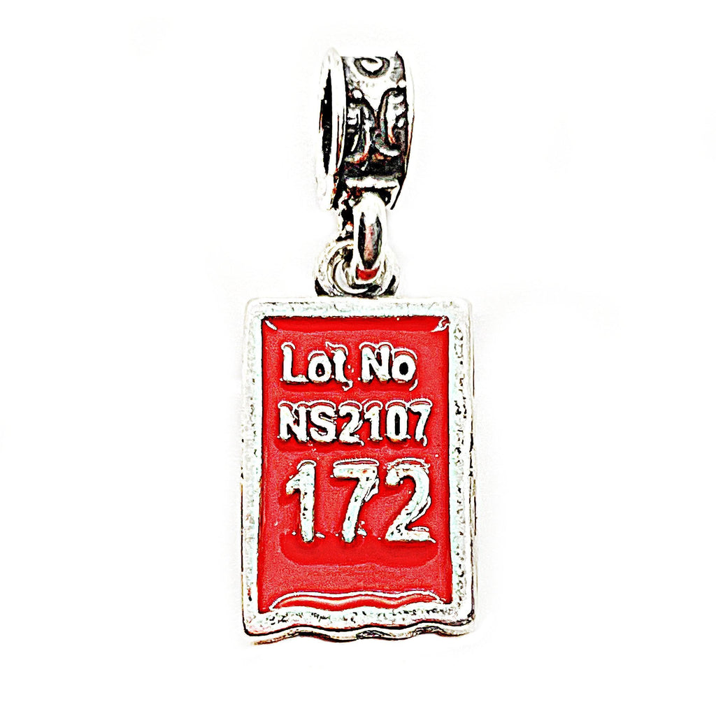Military Jewelry, Military Charms, Military Gifts, Moving Place Tag Red