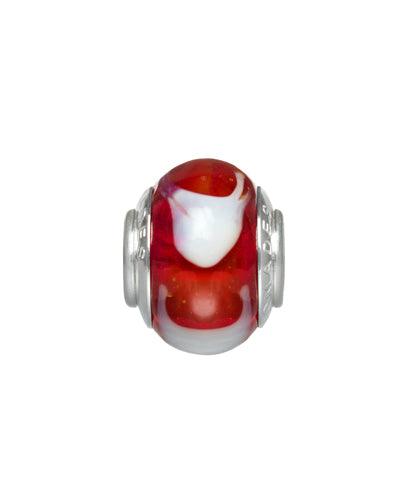Military Jewelry, Military Charms, Military Gifts,  Red Glass Spacer