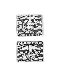  Military Jewelry, Military Charms, Marine Corps, USMC, Military Gifts, Proud Marine Corps Wife Proud USMC Wife