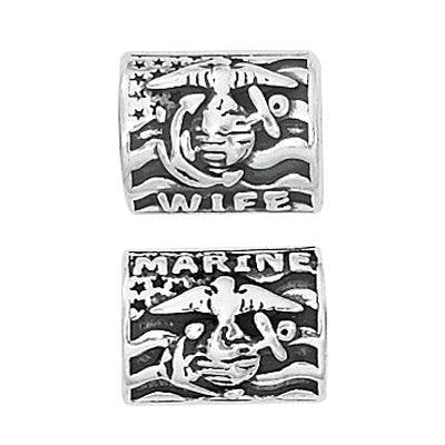  Military Jewelry, Military Charms, Marine Corps, USMC, Military Gifts, Proud Marine Corps Wife Proud USMC Wife