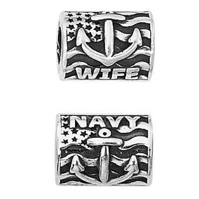 Military Jewelry, Military Charms, Navy, USN, Military Gifts, Proud Navy Wife