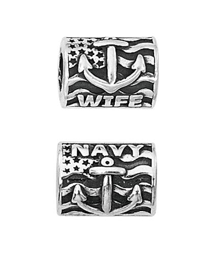 Military Jewelry, Military Charms, Navy, USN, Military Gifts, Proud Navy Wife